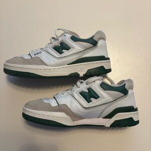 New Balance 550 Men's White & Green Low-Top Sneakers size 8